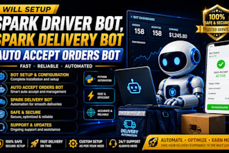 setup spark driver bot, spark delivery bot auto accept orders bot, spark