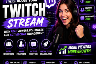 promote your twitch streams with real live audience growth