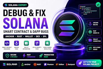 debug solana smart contract, anchor, rust, wallet and dex bugs