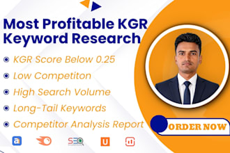 do kgr keyword research and SEO competitor analysis