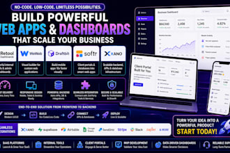 build retool dashboard, weweb, draftbit, softr webapp, xano backend