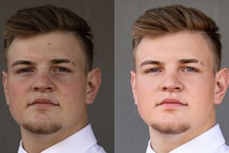 do corporate headshot and business portrait retouching