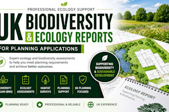 prepare UK biodiversity net gain bng reports and planning ecology assessment