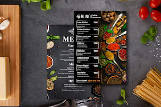 design modern restaurant menu, food menu design