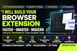 develop custom chrome extension, manifest v3 browser automation and ai tools