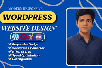 build a responsive business website using wordpress and elementor