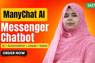 build a high converting manychat messenger ai chatbot for your business