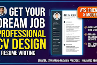write and design a professional resume for your career