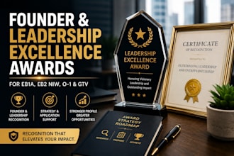 help with founder and leadership excellence awards for eb1a eb2 niw o1 gtv