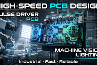 design high speed pcb pulse driver pcb for machine vision lighting system