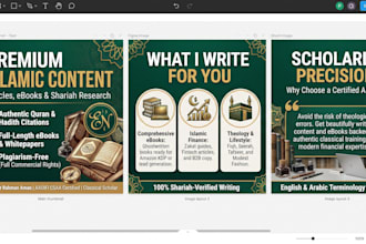 write premium islamic content, articles, and ebooks
