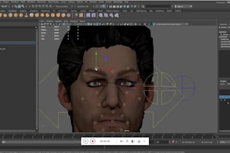 52 arkit blenshape facial rig for talking head,metahuman,animaze,vrc,threejsglb