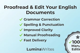 proofread and edit your english documents