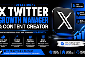 be your x twitter growth manager and content creator