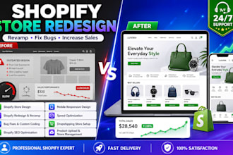 revamp, redesign, edit, update shopify store as a shopify expert