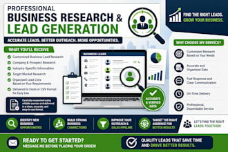 provide custom b2b, homeowner, name, business contact leads, from valid sources