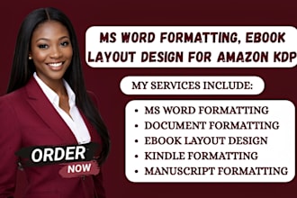 do ms word formatting, document formatting, ebook layout design for amazon kdp