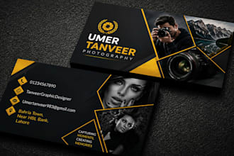 design a modern photography business card