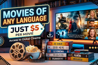 providing any movie in any language for you cheap