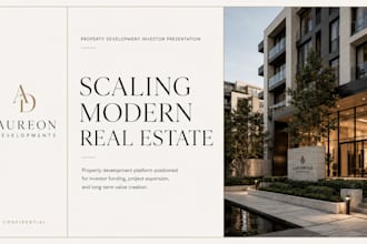 design real estate pitch deck property development investor deck funding deck