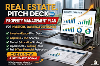 design or redesign  real estate pitch deck investor presentation or powerpoint