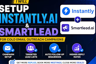 setup instantly ai and smartlead for cold email outreach campaigns