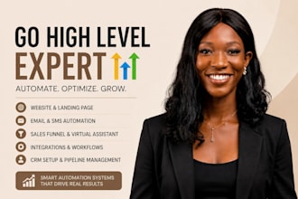 be your gohighlevel expert, manage your sales funnel automation and websites