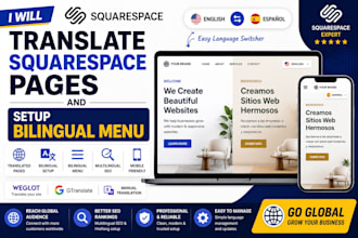 translate squarespace pages and setup bilingual menu with language switcher