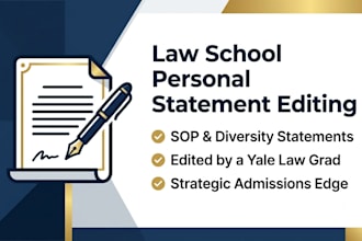 edit law school personal statement and statement of purpose admissions sop
