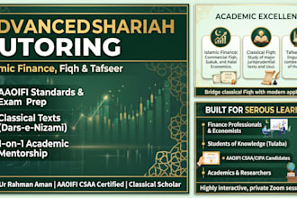 teach islamic finance, islamic studies, and tafseer