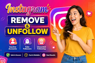 unfollow, remove fake followers, and delete posts on instagram