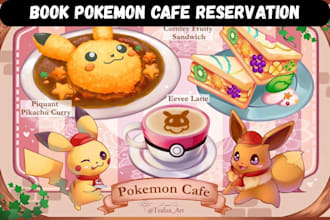 book reservation for pokémon café in tokyo or osaka for your preferred date