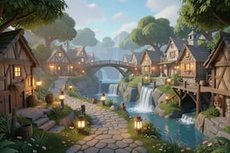 do 3d environment game level design vrchat world unreal engine unity3d