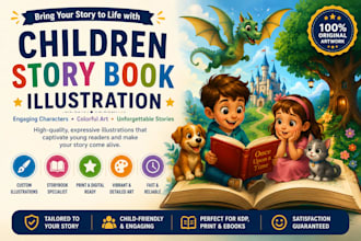 illustrate children story book and picture book