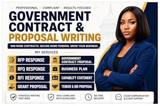 write rfp rfq bid proposal, grant proposal government contract, proposal writing