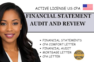 us CPA audit financial, sign CPA letter, mortgage letter, financial statement