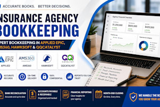 do applied epic, ams360, hawksoft and qqcatalyst insurance agency bookkeeping