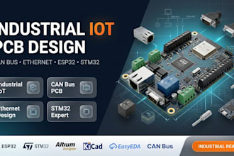 design industrial iot pcb, can bus pcb, ethernet pcb design, esp32, smt32 expert