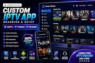 custom branded android iptv app with admin panel xciptv tivimate VPN integration