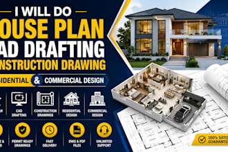 do house plan cad drafting construction drawing residential commercial design