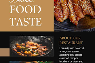 design a premium restaurant flyer for your food business