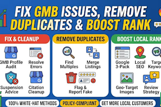 fix google business profile issues, remove duplicates, and boost rank