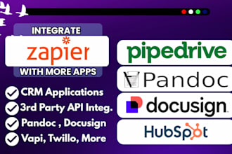 integrate docusign, pandadoc, hubspot, salesforce vapi, twillo, pipedrive, xero