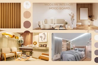 creates a professional interior design mood board
