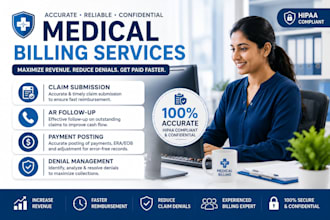 provide accurate medical billing, ar follow up, payment