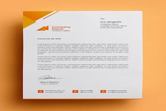 design a professional letterhead with print ready layout
