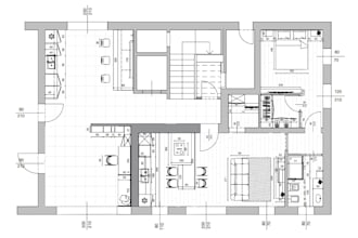 create a functional 2d floor plan layout
