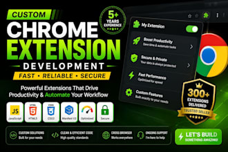 develop custom chrome extension for you