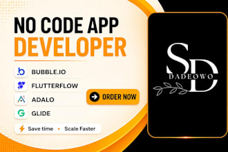 build a custom nocode web app in bubble adalo flutterflow