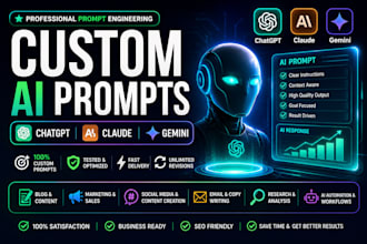 write custom ai prompts for chatgpt, gemini, and claude